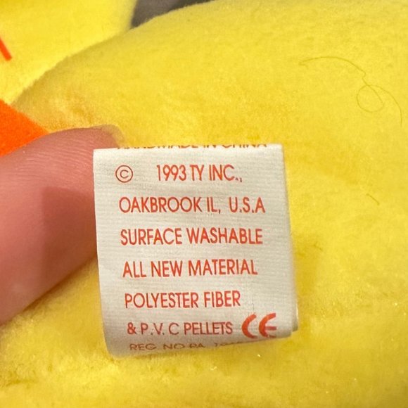 PlushTy Beanie Babies Quackers the Duck with Errors NWMT - Picture 4 of 10